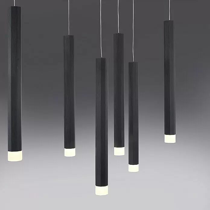 LED-Pendelleuchte Bruno - 52 W, L x B x H: 89 x 30 x 60 cm, Schwarz, Warmweiß, 10 Stk. - Detailaufnahme