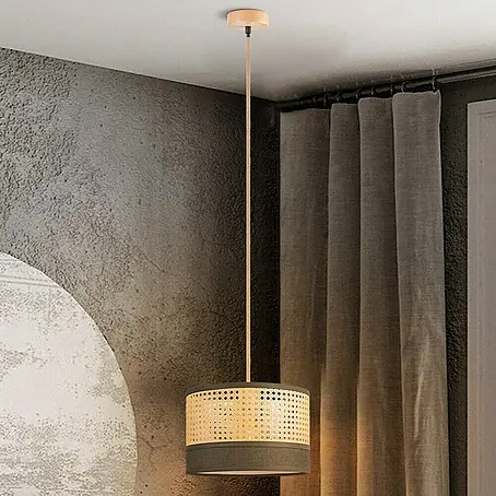 Home Sweet Home  Pendelleuchte rund Cane Weave