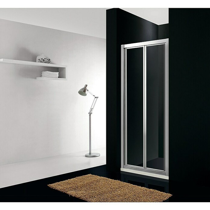 GME Mampara de ducha frontal Akord (70 x 195 cm, Espesor de vidrio: 4 mm, Plateado) | BAUHAUS