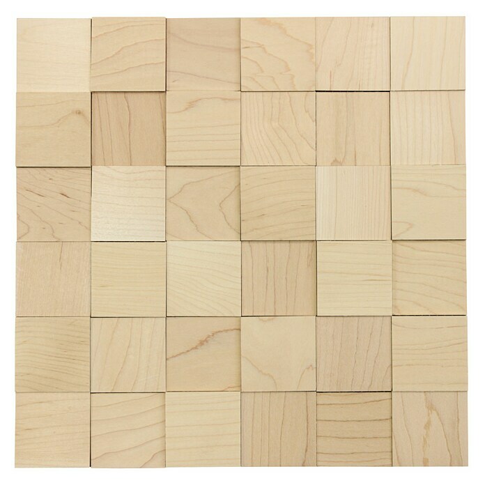 Wodewa Holzmosaik 50 Ahorn (300 x 300 mm, Stärke: 2 mm - 6 mm, 0,09 m²)