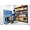 Simonrack Simonforte Estantería para cargas pesadas Chipboard (Al x An x Pr: 250 x 150 x 75 cm, Capacidad de carga por balda: 600 kg, Número de baldas: 5 ud., Inserción, Azul/Naranja) | BAUHAUS