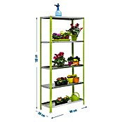 Simonrack Simongarden Estantería metálica Comfort (Al x An x Pr: 180 x 90 x 30 cm, Capacidad de carga: 500 kg, Número de baldas: 5 ud., Atornillado, Verde/Galvanizado) | BAUHAUS