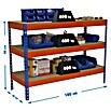 Simonrack Simonwork Banco de trabajo Basic 3 (L x An: 45 x 180 cm, Altura de trabajo: 90 cm, Carga soportada: 400 kg, Azul/Naranja) | BAUHAUS