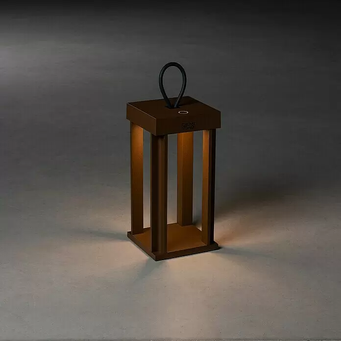 Konstsmide Außenlaterne Cannes - 15 x 15 x 42 cm, Rost - Stimmungsaufnahme