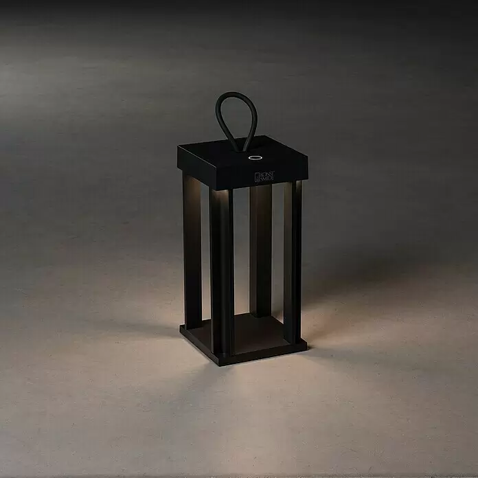 Konstsmide Außenlaterne Cannes - 15 x 15 x 42 cm, Schwarz - Stimmungsaufnahme