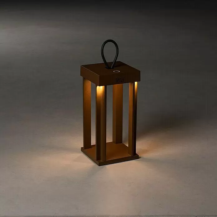 Konstsmide Außenlaterne Cannes - 15 x 15 x 42 cm, Rost - Stimmungsaufnahme
