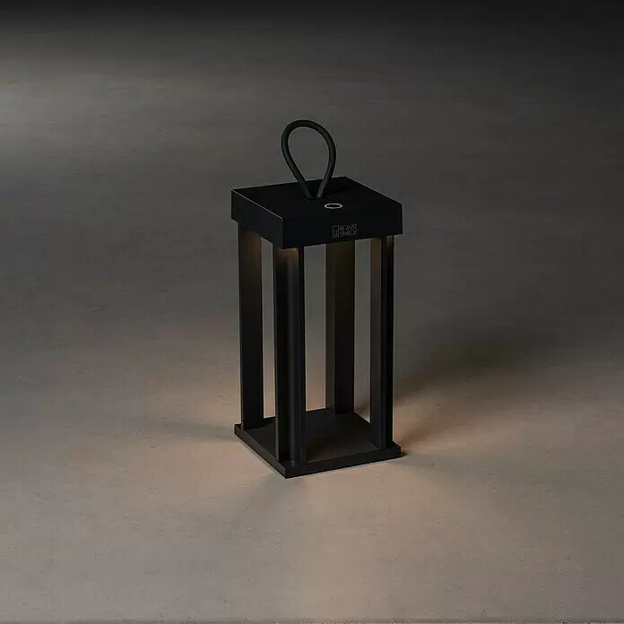 Konstsmide Außenlaterne Cannes - 15 x 15 x 42 cm, Schwarz - Stimmungsaufnahme