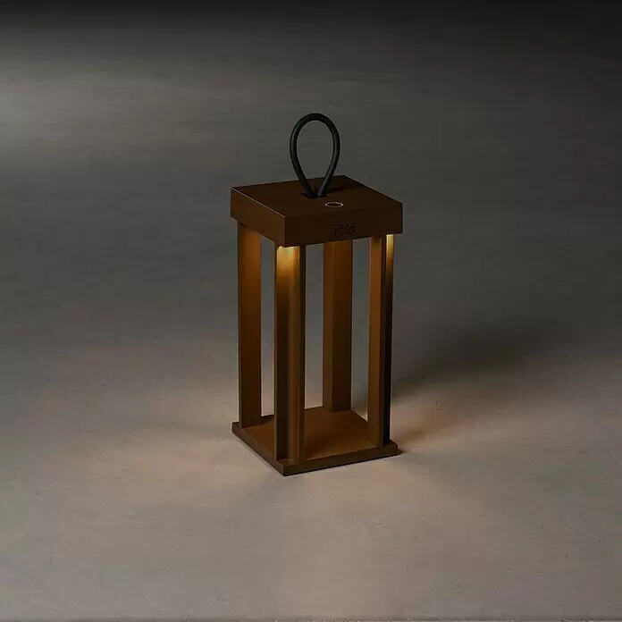 Konstsmide Außenlaterne Cannes - 15 x 15 x 42 cm, Rost - Stimmungsaufnahme