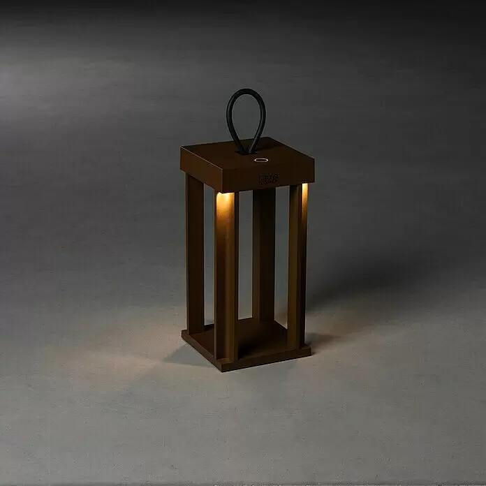Konstsmide Außenlaterne Cannes - 15 x 15 x 42 cm, Rost - Stimmungsaufnahme