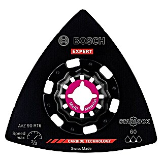 Bosch Expert Delta-Schleifplatte AVZ 90 RT6 (L x B: 85 x 90 mm, Körnung: 60)