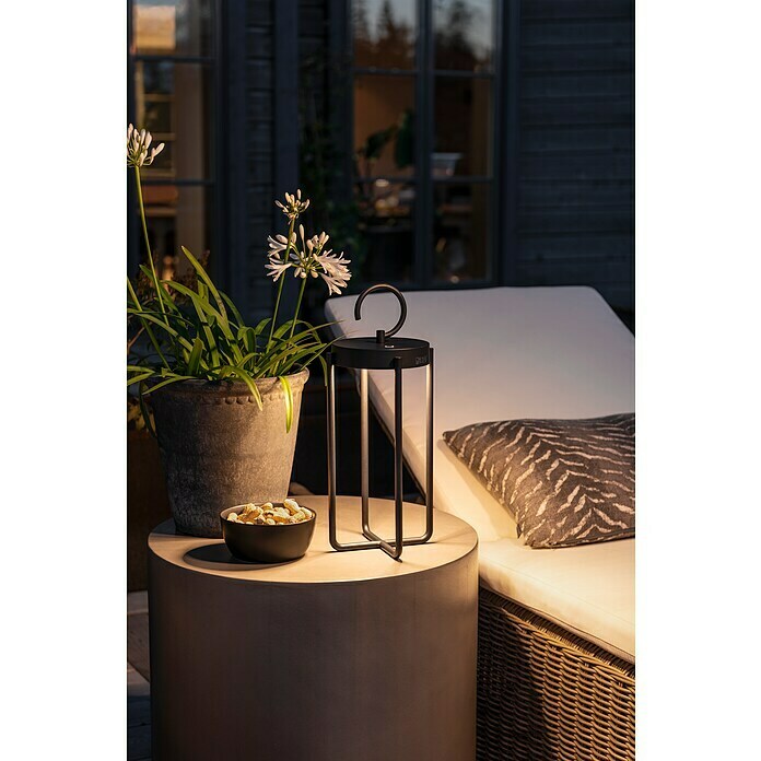 Konstsmide LED-Laterne Manorola15,5 x 15 x 39 cm, Schwarz Mood Shot