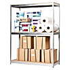 Simonrack Simontaller Schwerlastregal Ecoforte Chipboard (H x B x T: 200 x 150 x 60 cm, Traglast pro Boden: 400 kg, Anzahl Böden: 3 Stk., Stecken, Silber) | BAUHAUS
