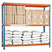 Simonrack Simonforte Estantería para cargas pesadas Chipboard (Al x An x Pr: 200 x 210 x 75 cm, Capacidad de carga por balda: 400 kg, Número de baldas: 3 ud., Inserción, Azul/Naranja) | BAUHAUS