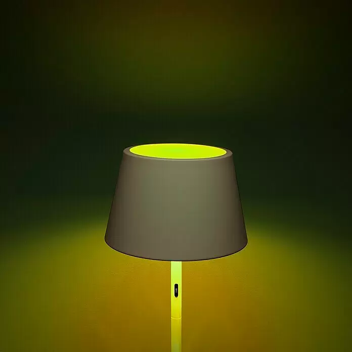 Konstsmide Außenleuchte Pomezia - Akkubetrieben, 10 W, RGBW, 35 x 35 x 150 cm, Mit Leuchtmittel, Weiß - Stimmungsaufnahme
