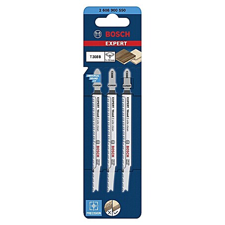 Bosch Stichsägeblätter Wood 2-Side Clean T308 B (T-Schaft)