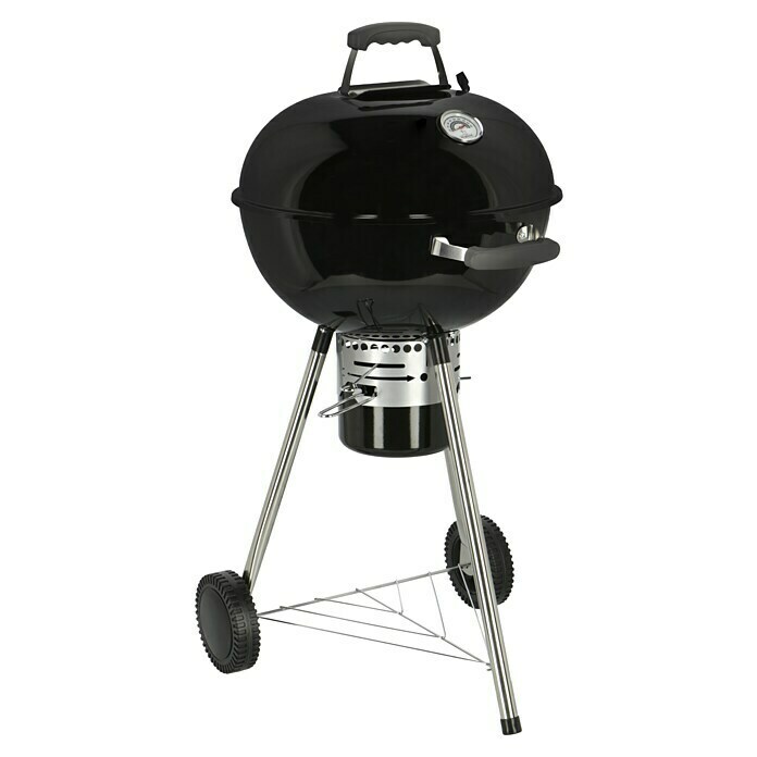 Kingstone Kugelgrill Bullet 47Schwarz, Hauptgrillfläche: Ø 47 cm Front View