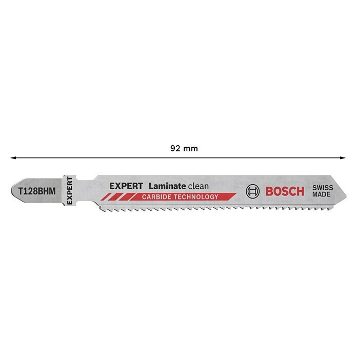 Bosch Expert Stichsägeblätter Laminate Clean T 128 BHM3 Set, T-Schaft Sketch