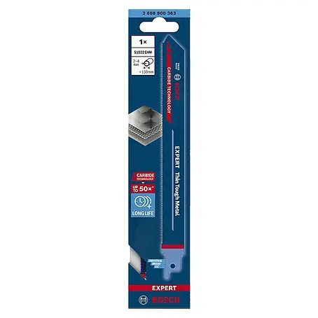 Bosch Expert Hoja de sierra de sable Thin Tough Metal
