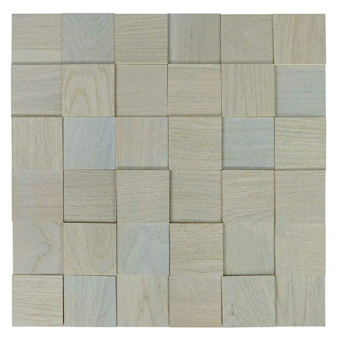 Wodewa Holzmosaik 50 Eiche Grau (300 x 300 mm, Stärke: 2 mm - 6 mm, 0,09 m²)