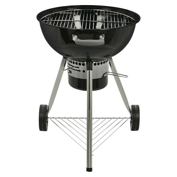 Kingstone Kugelgrill Bullet 57Schwarz, Hauptgrillfläche: Ø 57 cm Front View