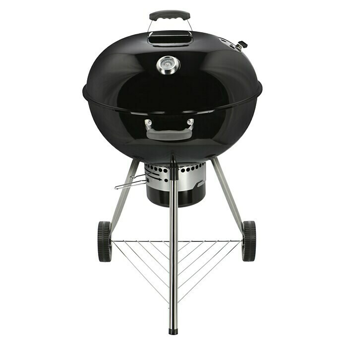 Kingstone Kugelgrill Bullet 66Schwarz, Hauptgrillfläche: Ø 66 cm Front View