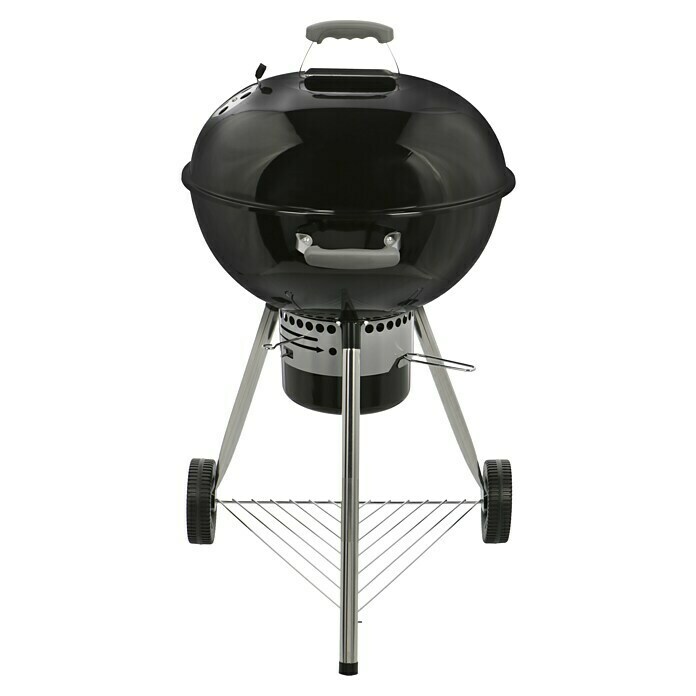 Kingstone Kugelgrill Bullet 57Schwarz, Hauptgrillfläche: Ø 57 cm Front View