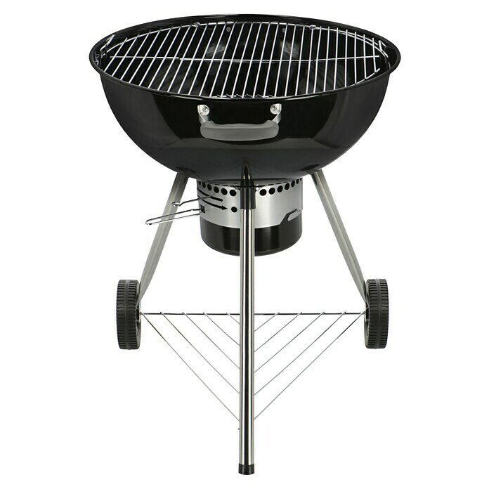 Kingstone Kugelgrill Bullet 66Schwarz, Hauptgrillfläche: Ø 66 cm Front View