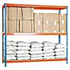 Simonrack Simonforte Estantería para cargas pesadas Chipboard (Al x An x Pr: 150 x 120 x 75 cm, Capacidad de carga por balda: 600 kg, Número de baldas: 3 ud., Inserción, Azul/Naranja) | BAUHAUS