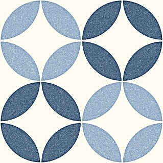 Feinsteinzeugfliese Vintage Rivera Nice (25 x 25 cm, Blau/Weiß, Matt)