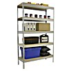 Simonrack Simontaller Schwerlastregal Ecoforte Chipboard (H x B x T: 200 x 120 x 45 cm, Traglast pro Boden: 400 kg, Anzahl Böden: 5 Stk., Stecken, Silber) | BAUHAUS