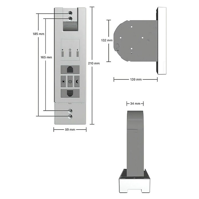 Schellenberg Funk-Rollladen-Gurtwickler Rollo Drive 65 PremiumZugkraft: 45 kg, Gurtbreite: 21 mm - 23 mm, Unterputz Sketch