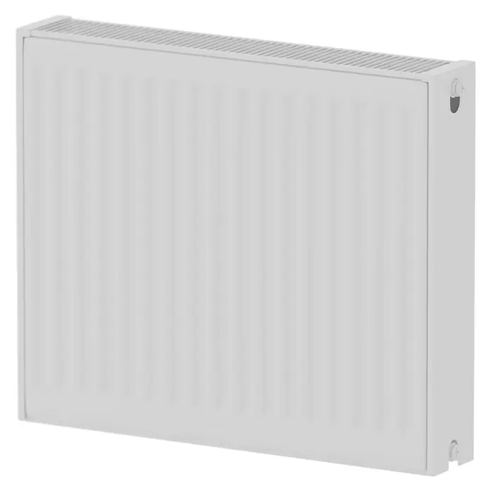 Kompaktheizkörper - B x H: 600 x 500 mm, Wärmeleistung bei Vorlauftemperatur von 75 °C (D: 50): 937 W, Typ Heizkörper: 22 - Heizkörper in Weiß. Ein Paneelheizkörper zur effizienten Raumbeheizung, ideal für Wohn- und Arbeitsbereiche.