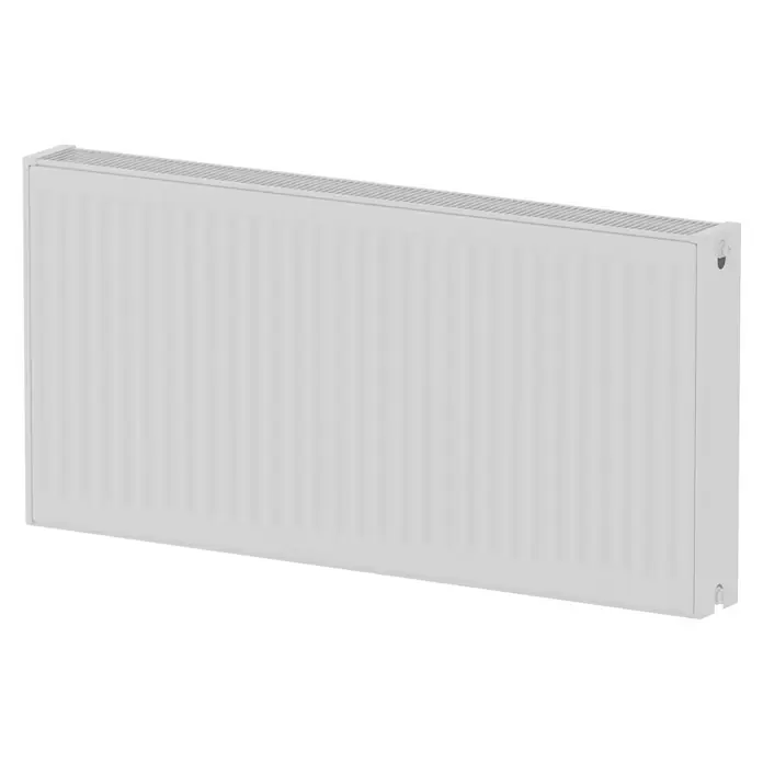 Kompaktheizkörper - B x H: 1.000 x 500 mm, Wärmeleistung bei Vorlauftemperatur von 75 °C (D: 50): 1.562 W, Typ Heizkörper: 22 - Nahaufnahme eines Heizkörpers, der effiziente Wärme und ein modernes Design für Ihr Zuhause bietet. Perfekt, um jeden Raum stilvoll warm zu halten.
