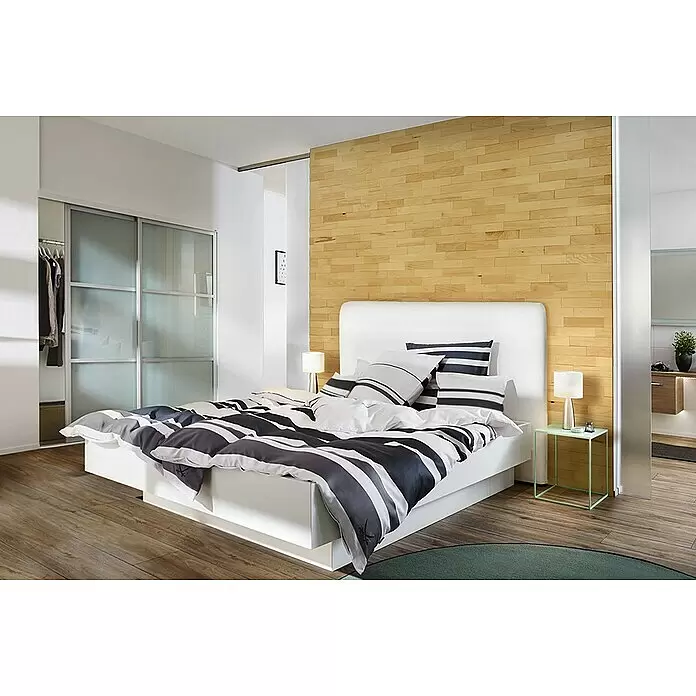 Wodewa Holzriemchen 200 Buche - 200 x 50 mm, Stärke: 2 mm - 6 mm, 100 Stk., 1 m², UV-geölt - Stimmungsaufnahme