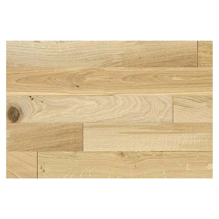Wodewa Holzriemchen 1000 Eiche rustikal - 1.000 x 100 mm, Stärke: 3 mm - 6 mm, Selbsklebend, Strukturiert unbehandelt - Holzfußbodenbelag mit warmer, natürlicher Maserung. Robuster und stilvoller Boden für jeden Raum.