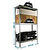 Simonrack Simonforte Estantería para cargas pesadas Metal (Al x An x Pr: 200 x 210 x 60 cm, Capacidad de carga por balda: 600 kg, Número de baldas: 3 ud., Inserción, Gris grafito) | BAUHAUS