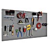 Simonrack Panelclick Panel perforado con 22 ganchos y 3 accesorios (L x An: 120 x 60 cm, Gris) | BAUHAUS