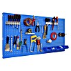 Simonrack Panelclick Panel perforado con 22 ganchos y 8 accesorios (L x An: 120 x 60 cm, Azul) | BAUHAUS