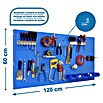 Simonrack Panelclick Panel perforado con 22 ganchos y 8 accesorios (L x An: 120 x 60 cm, Azul) | BAUHAUS