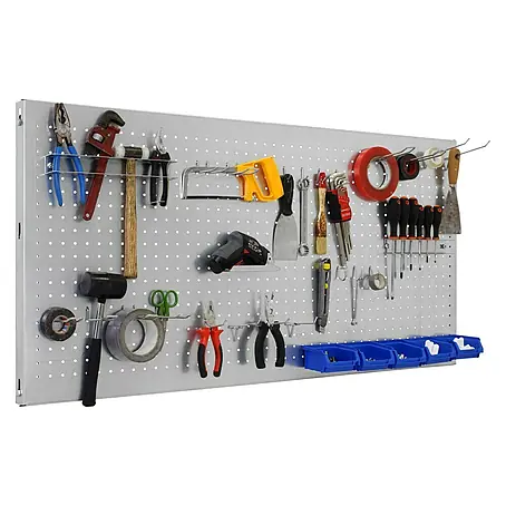 Simonrack Panelclick Panel perforado con 22 ganchos y 8 accesorios