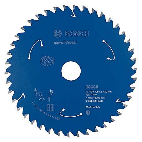 Bosch Kreissägeblatt Expert for Wood (140 mm, Bohrung: 20 mm, Anzahl Zähne: 42 Stk.)