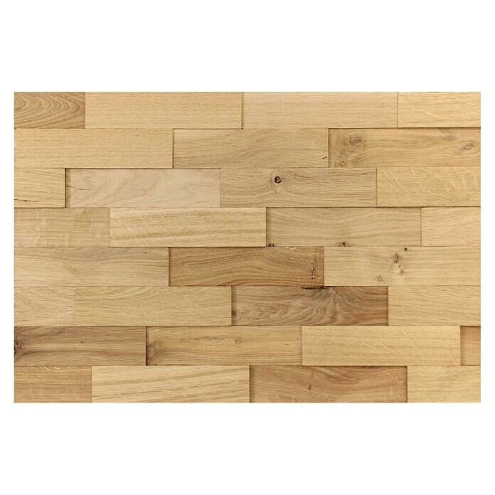 Wodewa Echtholzriemchen 200 Eiche rustikal (100 Stk., L x B: 200 x 50 mm, 2 mm - 6 mm, Max. Anwendungsfläche: 1 m², Strukturiert unbehandelt)