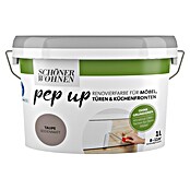 Schöner Wohnen Pep up Renovierfarbe Möbel (Taupe, 1 l, Seidenmatt)