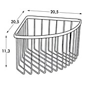 Tatay Aluminium Cesta de baño angular (20 x 20 x 11,5 cm, Plateado)