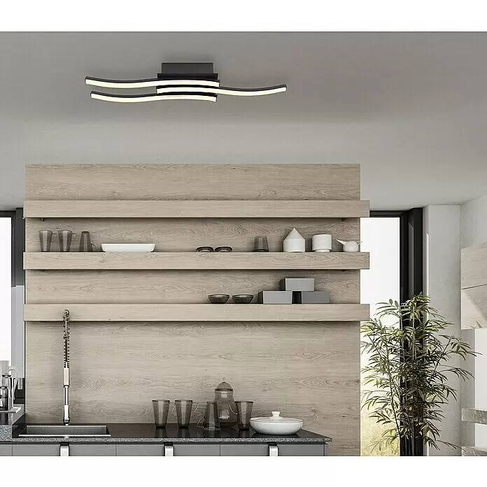 Globo LED-Deckenleuchte KASIMIR - 18 W, L x B x H: 54 x 160 x 66 cm - Stimmungsaufnahme