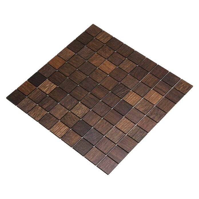 Wodewa Holzmosaik Eiche Tabak (288 x 288 x 4 mm, 0,09 m², Motiv: Miniquadrate)