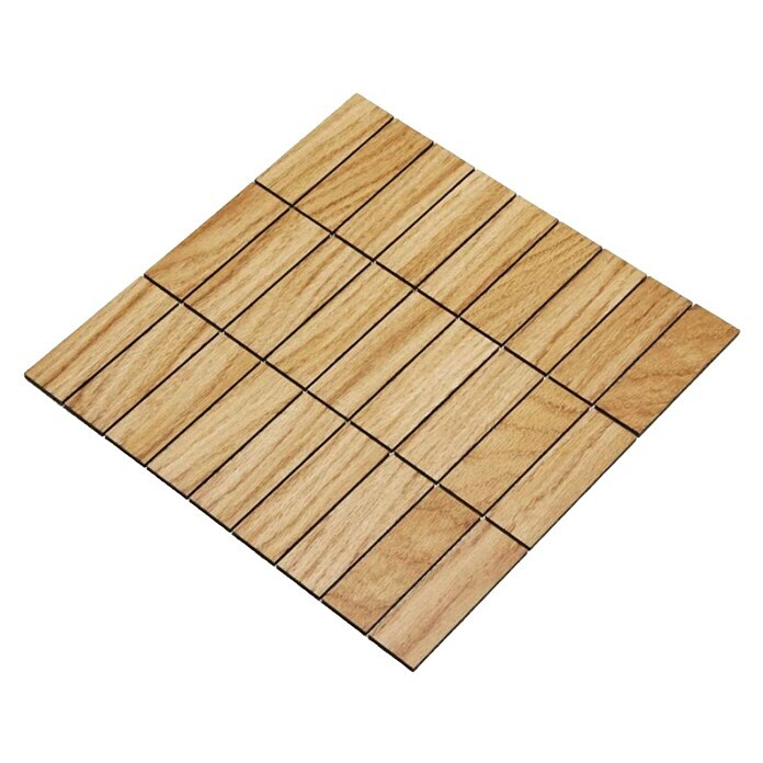 Wodewa Holzmosaik Eiche  (288 x 288 x 4 mm, 0,09 m², Motiv: Rechtecke)