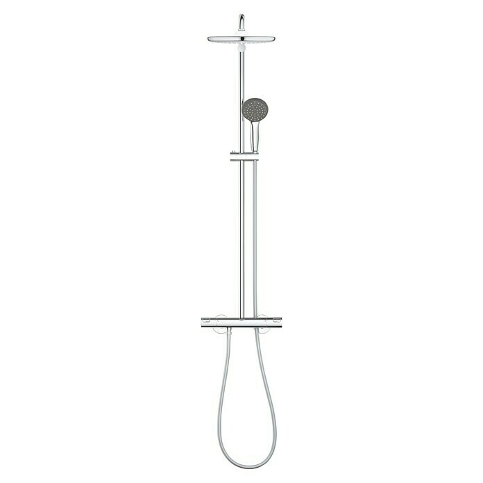 Grohe Vitalio Start Duschsystem 250Mit Thermostatarmatur, Lochabstand: 101,6 cm, Anzahl Strahlarten: 2 Stk., Chrom Front View