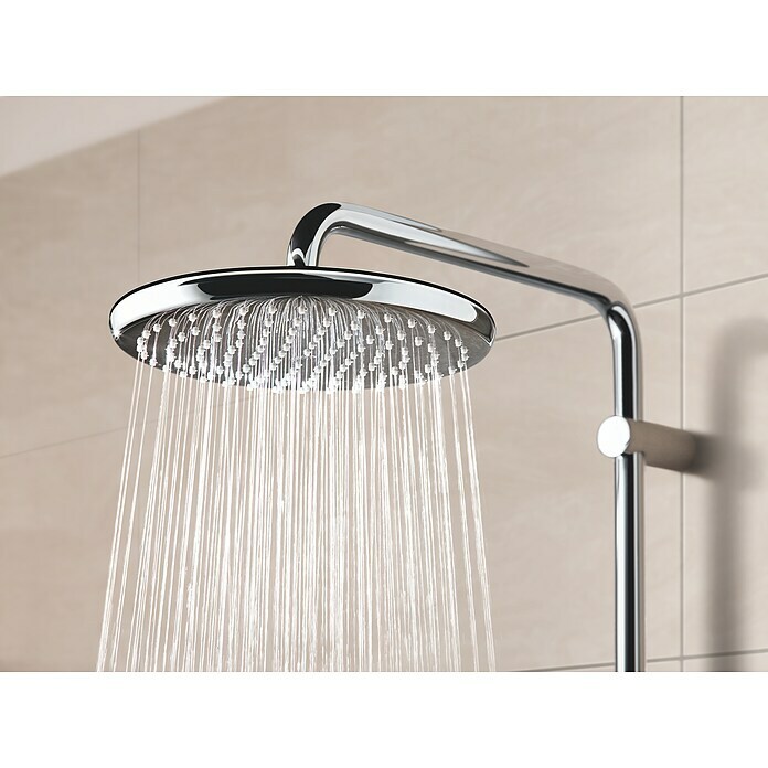 Grohe Vitalio Start Duschsystem 250Mit Thermostatarmatur, Lochabstand: 101,6 cm, Anzahl Strahlarten: 2 Stk., Chrom Detail Shot