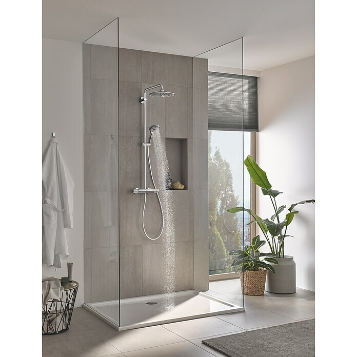 Grohe Vitalio Joy Duschsystem 260Mit Thermostatarmatur, Lochabstand: 100,5 cm, Anzahl Strahlarten: 3 Stk., Chrom Mood Shot